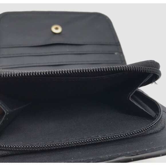Rampage Woman’s Zip Around Black Logo Coin Purse Snap CC Cash ID Slide Pockets - Picture 7 of 7